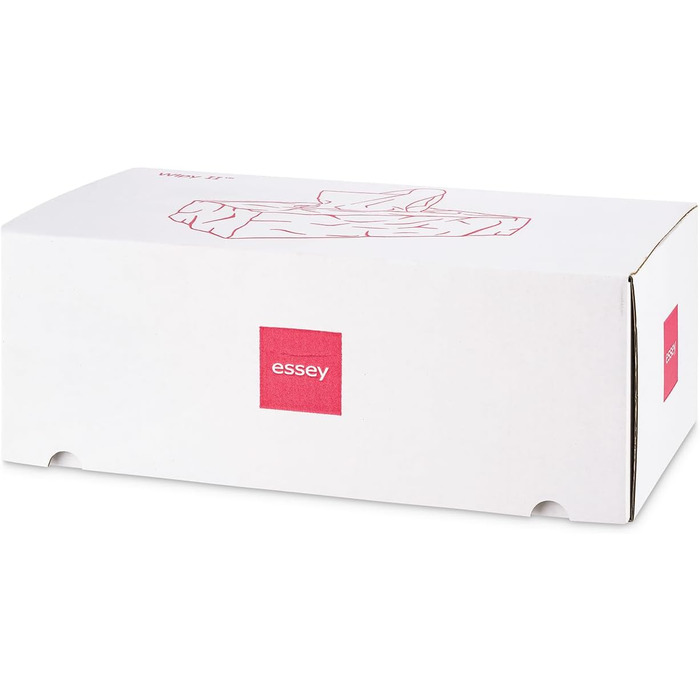 Essey Cosmetic Tissue Box - Wipy Cube II, Rectangular Tissue Dispenser, Design Tissue Box, White