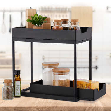 Relaxdays Under Sink Shelf with 2 Tiers