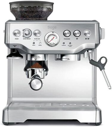 Sage - The Barista Express - Fully Automatic Coffee Machine with Manual Milk Frother - Brushed Stainless Steel