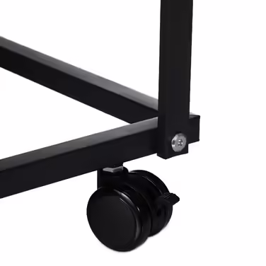 Relaxdays Black Flower Stand with Wheels