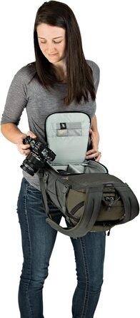 Рюкзак Lowepro Flipside Trek 350 AW для фототехніки, DSLR-камера, об'єктиви, аксесуари, сірий