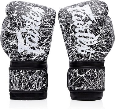 Боксерські рукавички Fairtex BGV14 для муай-тай, кікбоксингу, MMA, K1. Унісекс, дитячі, чоловічі, жіночі. Чорний/Білий, 16 oz