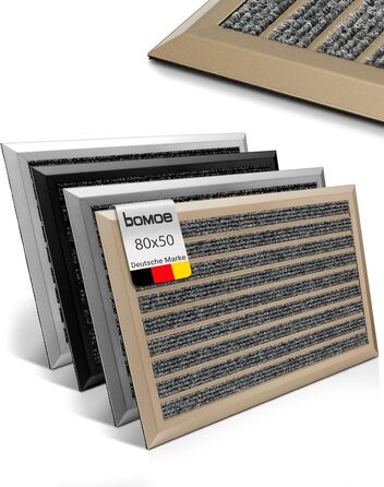 Килимок для входу зовнішній Bomoe 40x60 см, антиковзкий, нержавіюча сталь, сітчастий, прямокутний, колір шампань-золотий