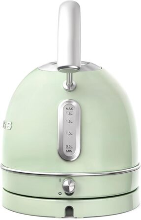 Електричний чайник SWEISS KTL6, Vintage, 1.5 л, нержавіюча сталь, зелений, 2200 Вт