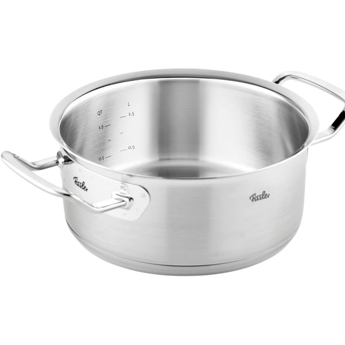 Каструля Fissler Original-Profi Collection 1,4 л, 20 см, нержавіюча сталь, з металевою кришкою, для індукції