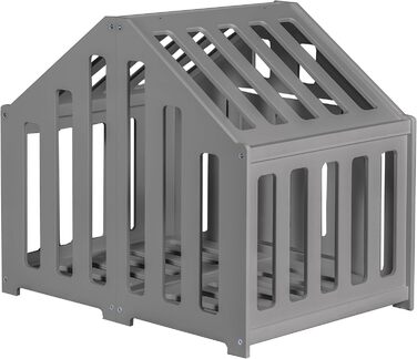 Будка для собак з дерева, клітка для собак із замком, вольєр для собак, чорна, для дому, підходить для собак та котів