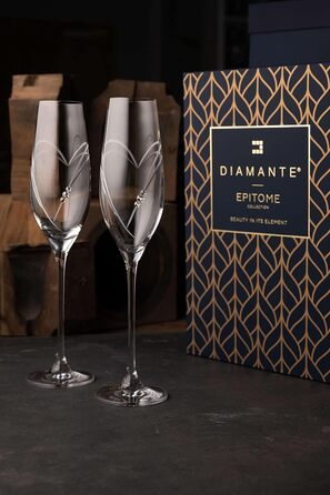 Кілька келихів для шампанського та просекко 'Серця' зі Сваровскі Swarovski - пара