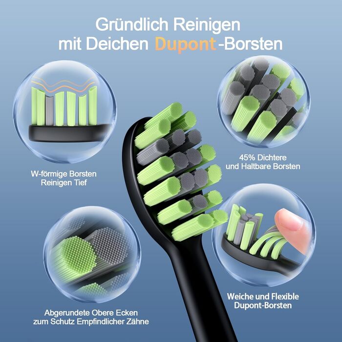 Електрична зубна щітка Y05 2025: 42000 VPM, 4 режими, 6 насадок, IPX7, акумулятор 120 днів