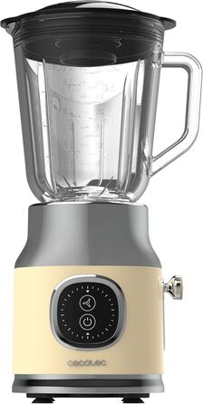 Cecotec RetroTwist Yellow Stand Mixer - 800W, 1L Jug, Pulse Function, Yellow Vintage Design