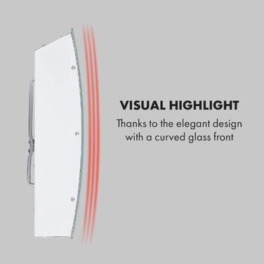 Конвектор Klarstein Lindholm з LED-дисплеєм, керуванням Touch-Panel та пульт дистанційного керування, 1000/2000 Вт, термостат, захист від перегріву, білий