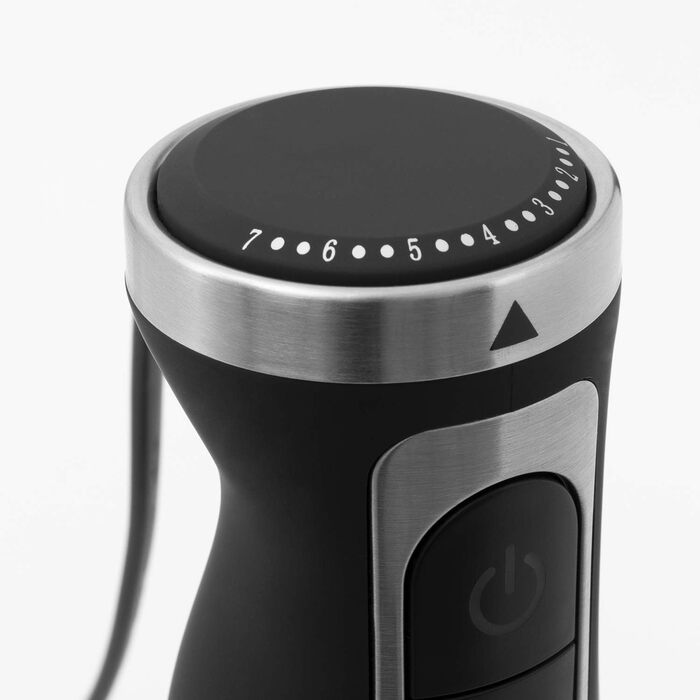 Блендер PROTOOL Stabmixer з аксесуарами: 7 швидкостей + Turbo, титанове покриття, 6 аксесорів (чорний)