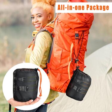 Набір посуду для кемпінгу та приготування їжі на природі (1-2 особи), легкий, для туризму та подорожей