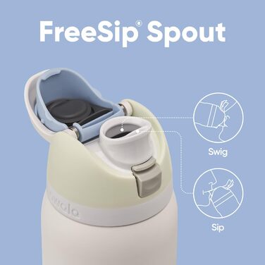 Owala FreeSip ізольована пляшка для води з нержавіючої сталі зі соломинкою, спортивна, для подорожей, герметична, BPA-free, 945 мл, Iced Breeze (710 мл)