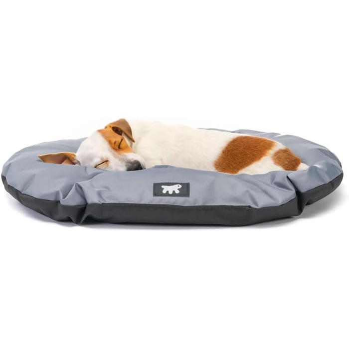 Ортопедичне собаче ліжко Ferplast для великих собак: м'яка лежанка, водонепроникний знімний чохол, 110 x 70 x 8 см, сірий
