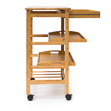 Relaxdays Kitchen Trolley JAMES L & Bottle Rack