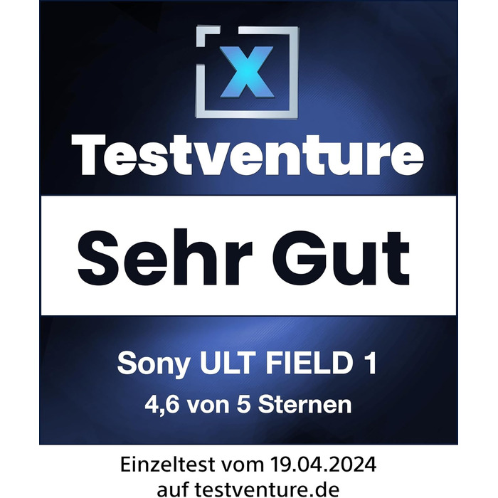 Sony ULT Field 1: Портативна Bluetooth колонка з глибоким басом, IP67 (водонепроникна, пилозахищена), 12 год роботи, чорний колір