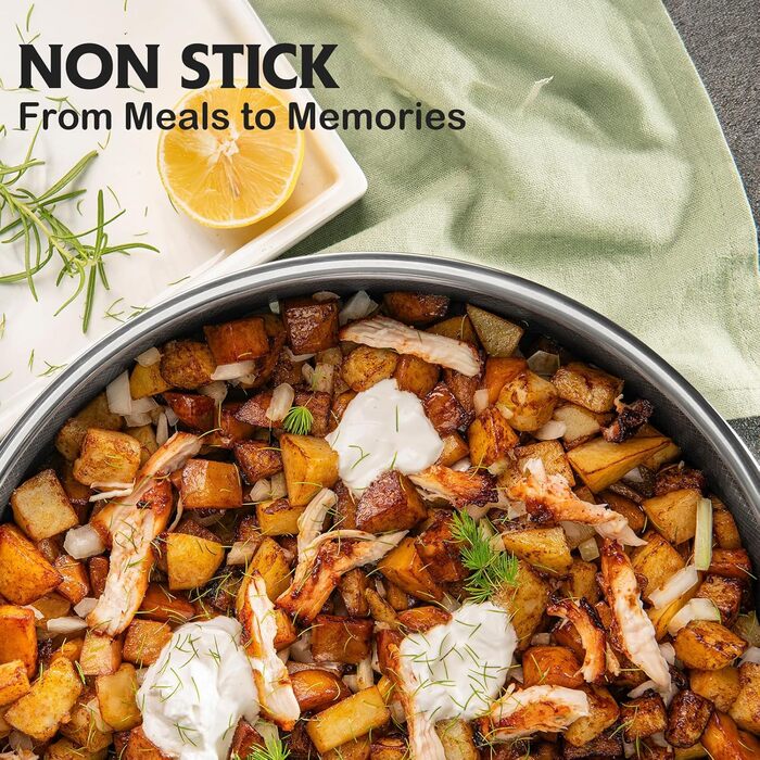 Вок з антипригарним покриттям, 32 см - нержавіюча сталь, для всіх плит, безпечний (PFOA Free)