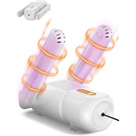 Електричний сушильник для взуття та черевиків з таймером 120 хв, UV-підсвічуванням, чорний