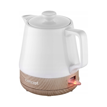 Електричний чайник Concept RK0060, 1200 Вт, 1 л, білий, керамічний