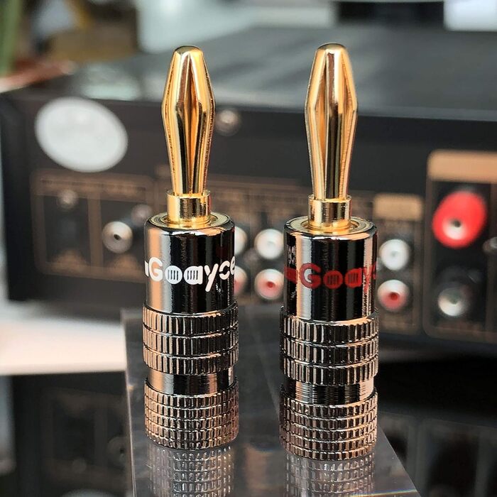 Бананові конектори 24K позолота для акустичних систем - (6 пар / 12 шт.) (24 шт.)