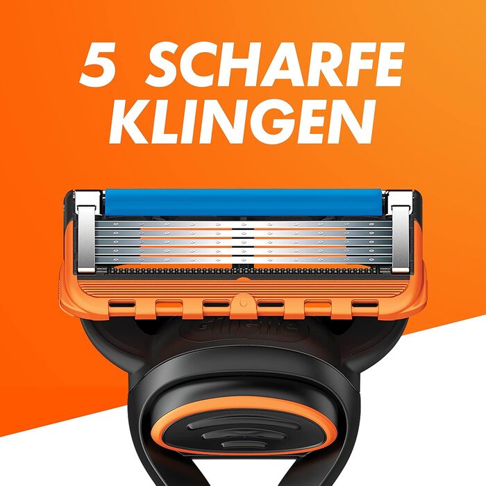 Бритва Gillette Fusion5 для чоловіків, металева, чорна (набір: 1 станок + 1 змінний касетний блок)