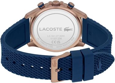 Годинник чоловічий Lacoste Neo Heritage Chronograph (синій) з браслетом з нержавіючої сталі або силікону