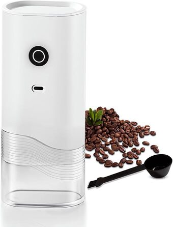 Electric Coffee Grinder, Portable Rechargeable Coffee Grinder, Stainless Steel Burr Grinder, 40g Capacity, Adjustable Grind Size, for Espresso, Drip Coffee, Pour Over, French Press