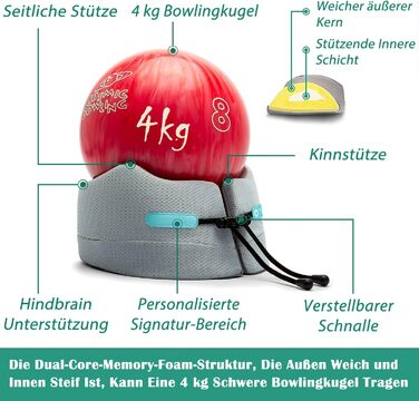 Подушка для шиї з піни Memory Foam для подорожей, сіра (розмір L) - комфортна підтримка для літака, автомобіля, офісу