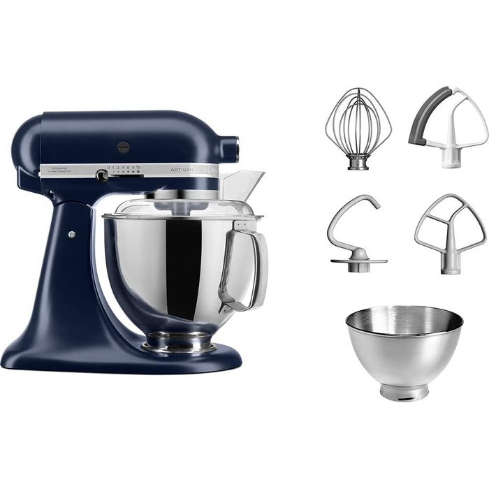 Кухонний комбайн KitchenAid Artisan - 4.8 л, блакитний, з 5 насадками