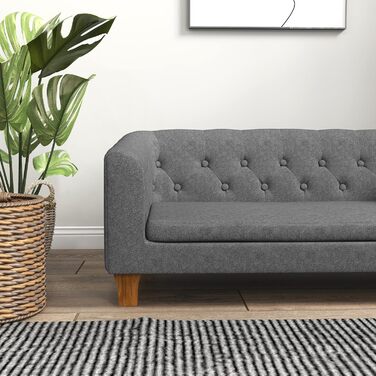 Диван для собак та котів PawHut, сірий, 96 x 60 x 42 см, з м'яким знімним подушкою