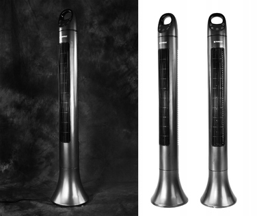 Колонний вентилятор Powermat SATIN TOWER-80, сріблястий/сірий