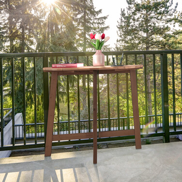 Relaxdays Half-Round Folding Table made of Wood