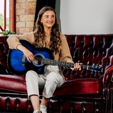 Акустична гітара 3rd Avenue 4/4 з вирізом, для початківців – комплект з чохлом, ремінком, медіаторами та запасними струнами, колір натуральний