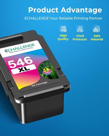 Картриджі ECHALLENGE PG-545XL та CL-546XL для принтерів Canon PIXMA (чорний та кольоровий), Multipack XL для TR4550, TR4551, TR4500, TS3150, TS3350, TS3151, MG3050, MG2950, MG2550S, MX490, MX495