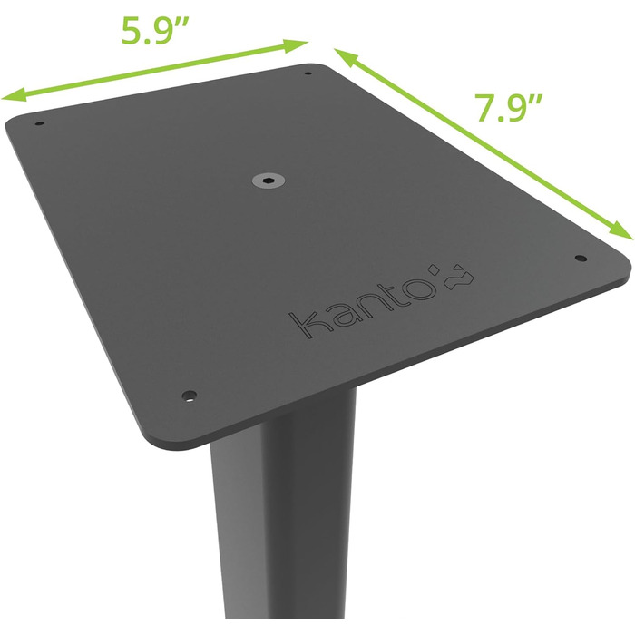 Підлогові стійки для акустики Kanto ST34P - пара, чорний метал, дерев'яний постамент | До 13.6 кг