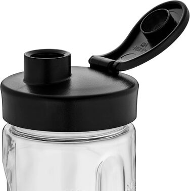 Блендер WMF Kult X Mix & Go Mini - електричний стаціонарний блендер з пляшкою 600мл, срібно-чорний