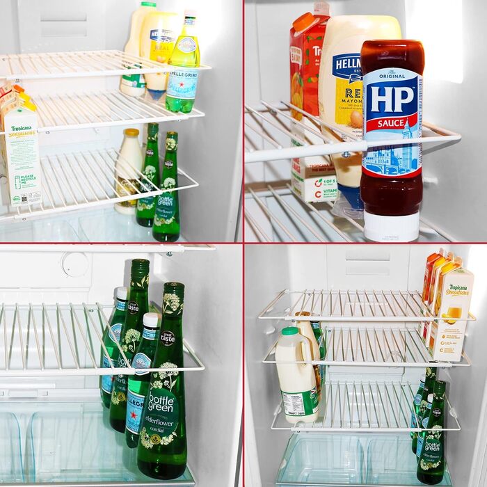 Universal Refrigerator Freezer Shelf Rack (white, 3 pack)