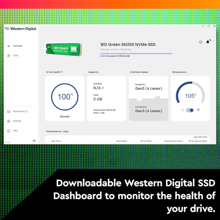 WD Green SN350 1TB NVMe SSD: Швидкий Gen3 PCIe накопичувач M.2 2280