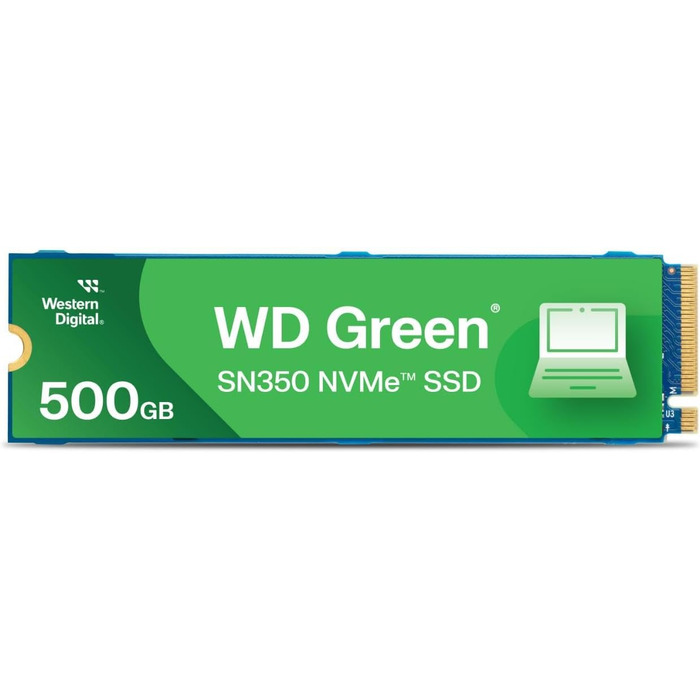 SSD WD Green SN350 500GB NVMe PCIe Gen3 M.2 2280 - Швидкий накопичувач