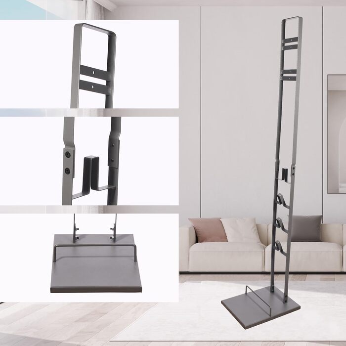 Стійка для пилососа Dyson V15, V11, V10, V8, V7, V6. Аксесуар для пилососа, металева підставка сірого кольору. Сумісна з DC30, DC31, DC34, DC35, DC58, DC59, DC62, DC74