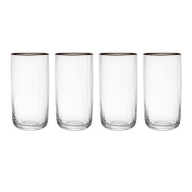 Кришталеві келихи MIKASA Sorrento з золотим обідком, 375 мл, набір 4 шт. (без свинцю)