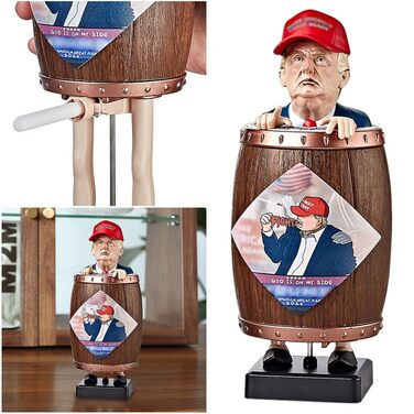 GETBSTOOP Trump Merchandise - Cigarette Dispenser with MAGA Hat, 2024 Donald Trump Santa Cigarette Tip Cases, Funny Trump Gifts, Collectibles, Prank Toys, and Novelty Gag Gift