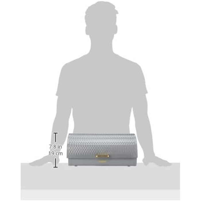 Хлібниця Tower Empire з роликовим кришкою, нержавіюча сталь, сірий колір, з латунними деталями