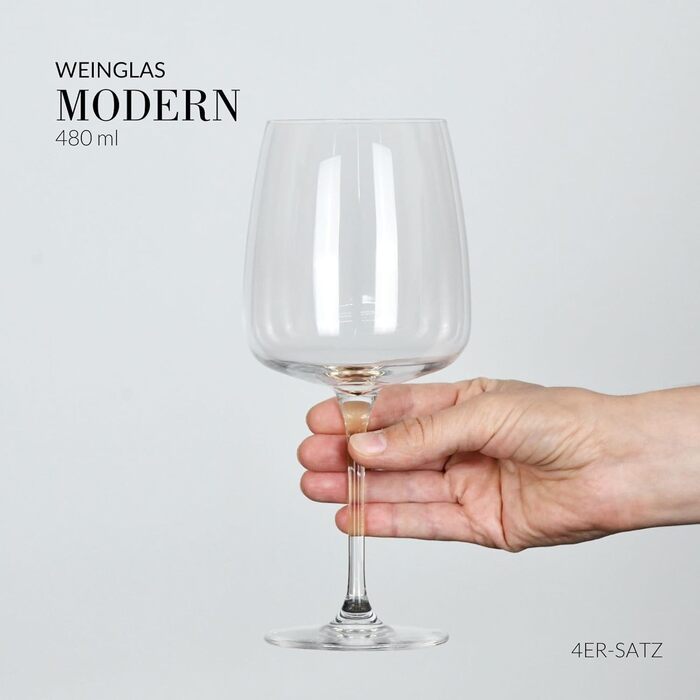 Набір келихів Krosno для білого, рожевого вина та Prosecco, 4 шт., об'єм 650/480 мл, сучасна колекція, ідеально для дому, ресторану та кухні, можна мити в посудомийній машині