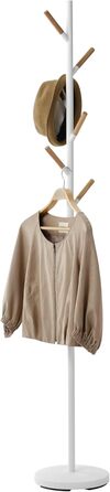 Yamazaki 2814 Plain Wardrobe, white, steel/wood, minimalist, 28 x 28 x 177 cm