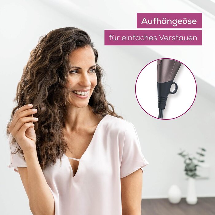 Beurer HC 25 Складаний туристичний фен з іонізацією, 1300 Вт - для гладкого та м'якого волосся, для подорожей, 110-240V