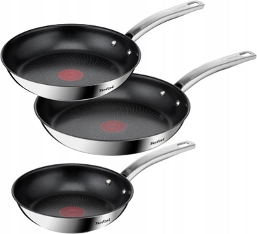 Набір сковорідок TEFAL Intuition для індукційних плит, сталь з антипригарним покриттям, 3 шт. (20/24/26 см)