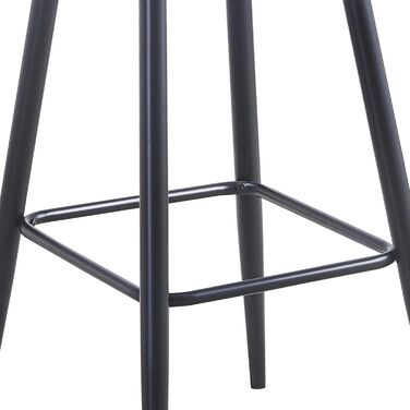 Velvet Bar Stools Set of 2 - Black Bar Chairs with Backrest, 66cm Seat Height, 50x45x94cm - Modern Counter Stools for Kitchen Island