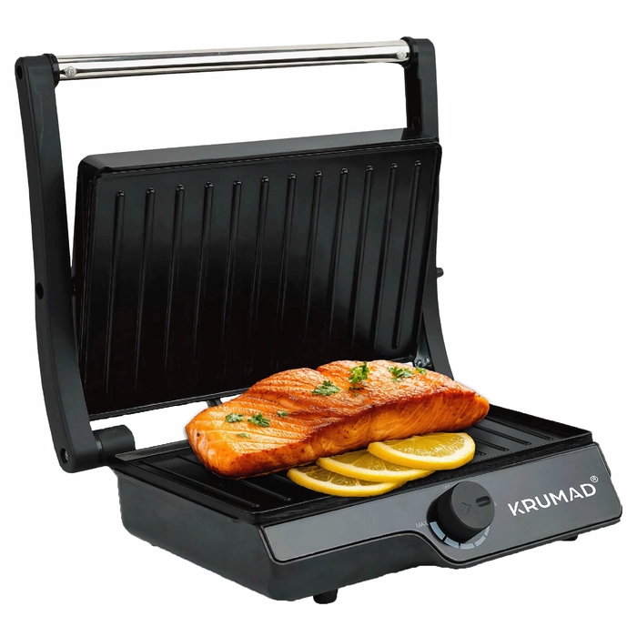 Електричний контактний гриль KRUMAD KMD159, чорний, 2000 Вт