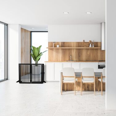 Захисне ворота Relaxdays для собак, 70x207 см, чорний, розкладне